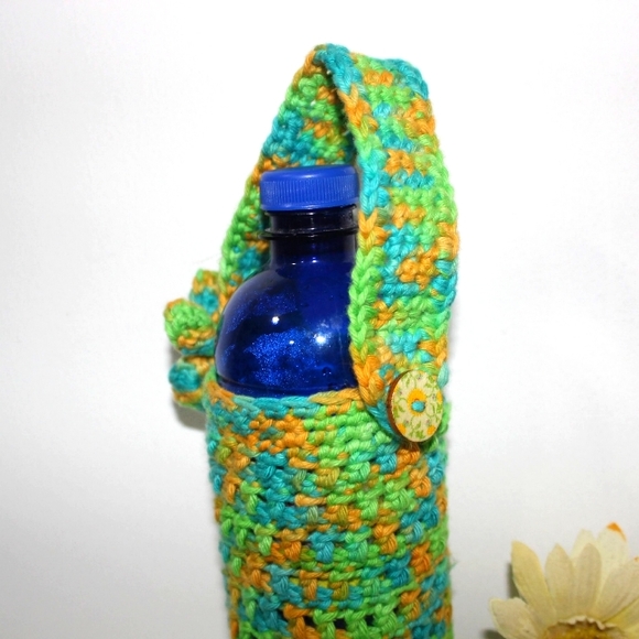 NEW Bottle Carrier/Holder HAND CRAFTED Crochet Handmade - Picture 6 of 16
